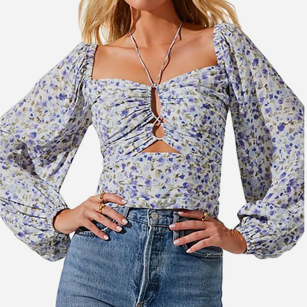 Off Shoulder Crop Top Blouse size M